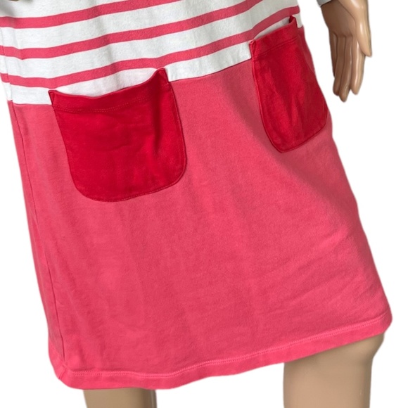 BODEN Women's Pink Striped Long Sleeve Cotton Pocket Midi Dress ~ Ladies Size 4L - Picture 4 of 8